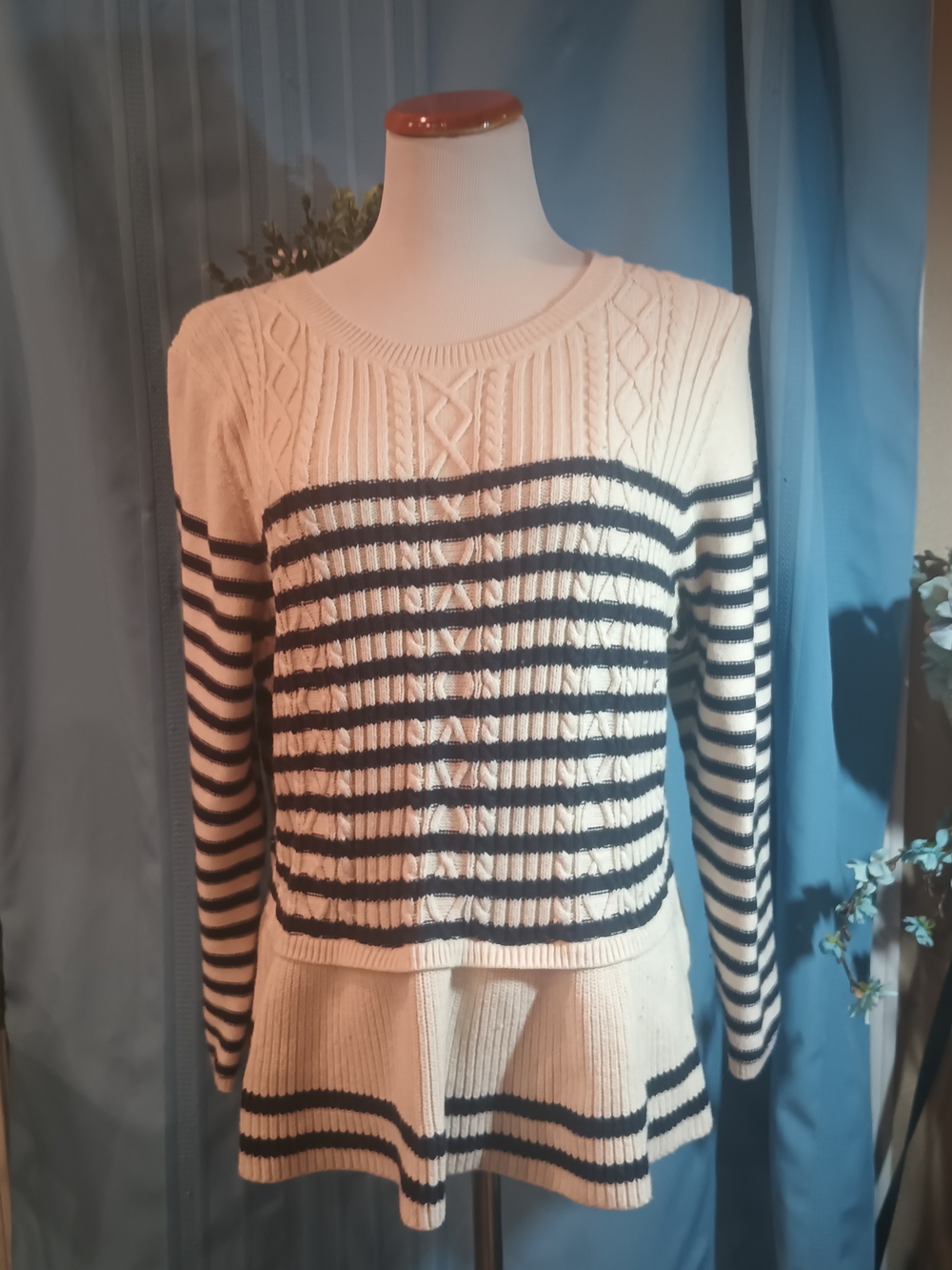Talbots Cable-Knit Peplum Women’s Sweater